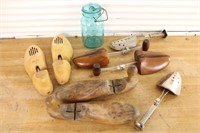 Antique shoe stretchers and more