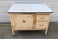 Antique cabinet w/ enamel top