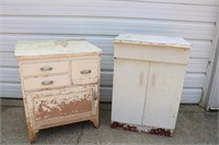 Two vintage cabinets