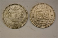 2- John Ascuaga's Nugget Hotel & Casino $1 Token
