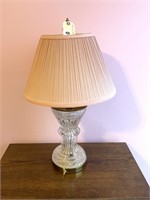 Vintage Crystal Lamp, MCM Oil, Torch Lamp