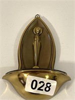 Vintage Ave Maria Holy Water Font