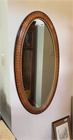Large Oval Mirror ~ Brownish Black trim