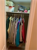 LOT OF MEN'S AND LADIE'S JACKETS AND CANDLES