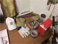 LOT OF HATS, GLOVES AND SUPPLIES