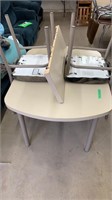 Table, leaf and two chairs, good condition, table