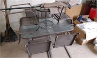 Large Padio Table Set, With Side Table, 60 x 38 x