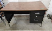 Presswood and Metal Desk, 45 x 24 x 28 inches