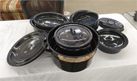 Large lot of Graniteware Pots and Roasters