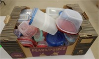 Box of Assorted Plastic Containers