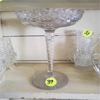 NICE CUT GLASS FLOWER CANDY STAND