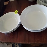 ASSORTED LARGE WHITE BOWLS