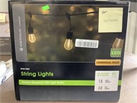 Portfolio string lights black finish 48 feet