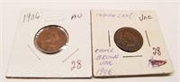 (2) 1906 Cents AU-Unc.