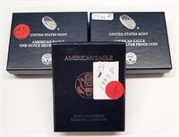 1995, ’96, ’97 Proof Silver Eagles