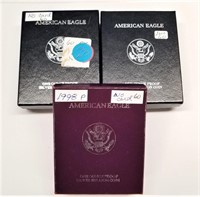 1998, ’99, ‘00 Proof Silver Eagles