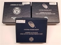 (3) 2016 Proof Silver Eagles