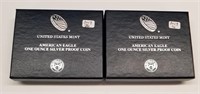 (2) 2019 Proof Silver Eagles