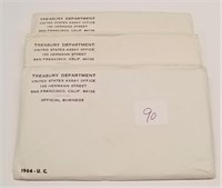 (3) 1964 Mint Sets