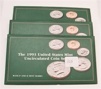 (3) 1993 Mint Sets