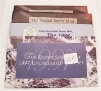 (2) 1996 Mint Sets; ’97, ’98 Mint Sets