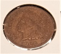 1908-S Cent VG-Scratches on Obverse