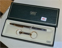 Cross Silver pen & Key Fob