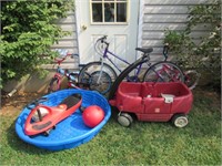 Bikes, Wagon, Pool