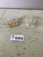 GLASS AND PLASTIC SHOT GLASS/TOOTHPICK HOLDER