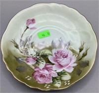 Lefton 6 Inch Hand Painted Rose Plate