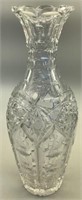 Crystal Cut 12 Inch Vase
