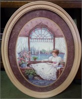 Victorian Print Framed Behind Glass
