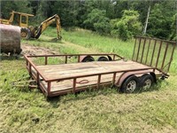1989 Red Equipment Trailer-Has Title