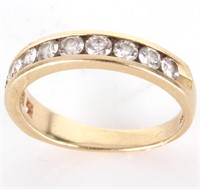 14K YELLOW GOLD AND .77CTW DIAMOND BAND