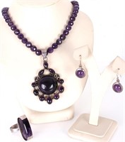 STERLING SILVER AND AMETHYST JEWELRY COLLECTION