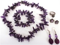 AMETHYST CHIP & STERLING SILVER JEWELRY COLLECTION