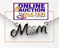 (2) LOT High Polished Quality Mom Pendant Necklace