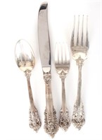WALLACE GRAND BAROQUE 4 PC STERLING PLACE SETTING