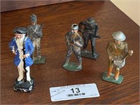 Five Cast Iron Soldiers