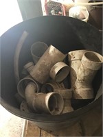 Huge lot. PVC pipe, couplers, wood, miscellaneous