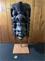 Carved Wooden Mayan Mask