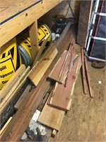 Various cedar boards and other wood