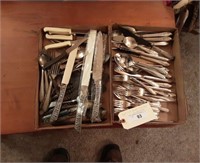 (2) boxes of Silver Flatware.