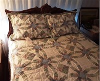 Bed Spread, Shams & Pillows.