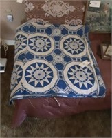 Blue and White Quilt.