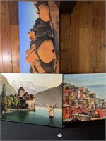 Art Lot: Three Photo Prints on Canvas