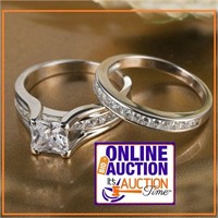 Engagement 2 Ring Set EGP WHITE Gold SZ 9