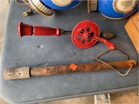 2 ct. - Vintage Hand Drill & Tire Buddy