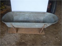 Old time galvanized wash tub 60" x 24'
