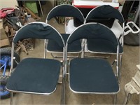 4 CHROME FOLDABLE CHAIRS
